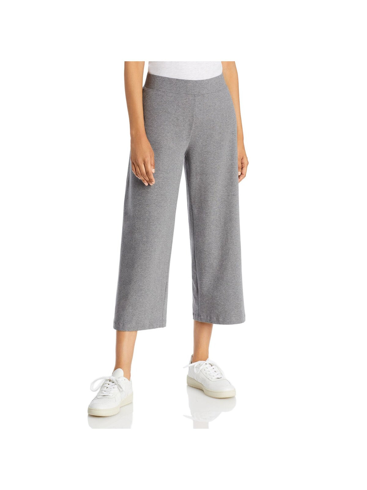 EILEEN FISHER Womens Gray Stretch Heather Cropped Pants XS