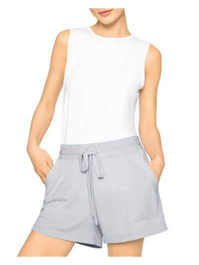 B NEW YORK Womens Gray Pocketed Tie Drawstring Slouchy Shorts S