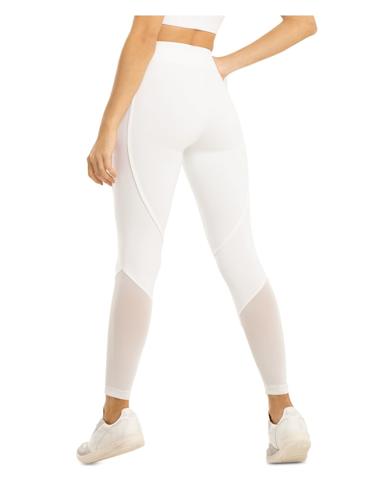 KORAL Womens White Stretch Active Wear High Waist Leggings XL