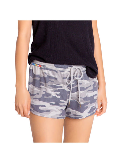 P.J. SALVAGE Intimates Gray Stretch Camouflage Casual Shorts L
