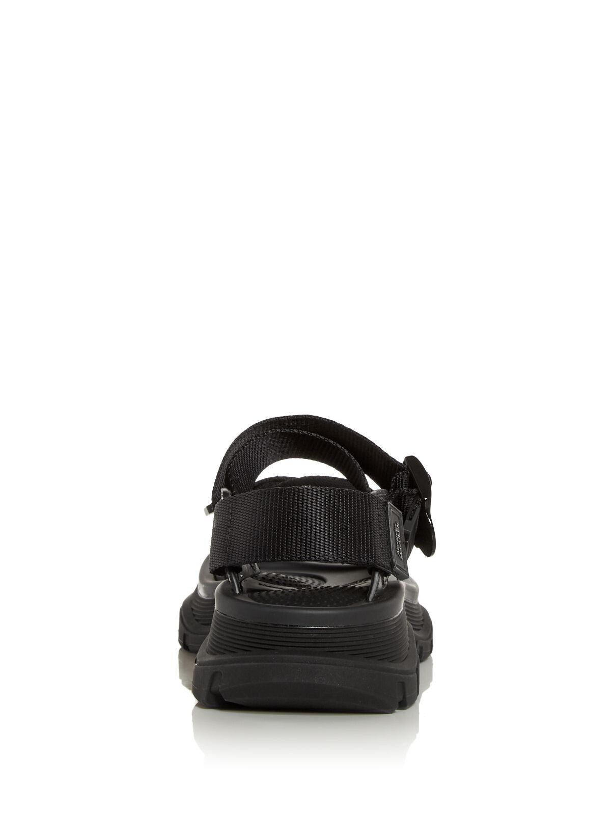 ALEXANDER MCQUEEN Womens Black Logo Buckle Platform 1-1/2" Buckle Accent Strappy Round Toe Wedge Sandals Shoes 39