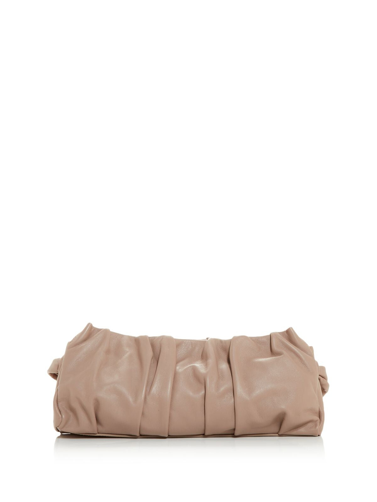ELLEME Women's Beige Ruched Solid Single Strap Shoulder Bag