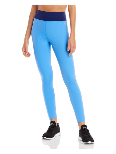 ALL ACCESS Womens Blue Stretch Moisture Wicking Fitted High Compression Fabric Active Wear High Waist Leggings L