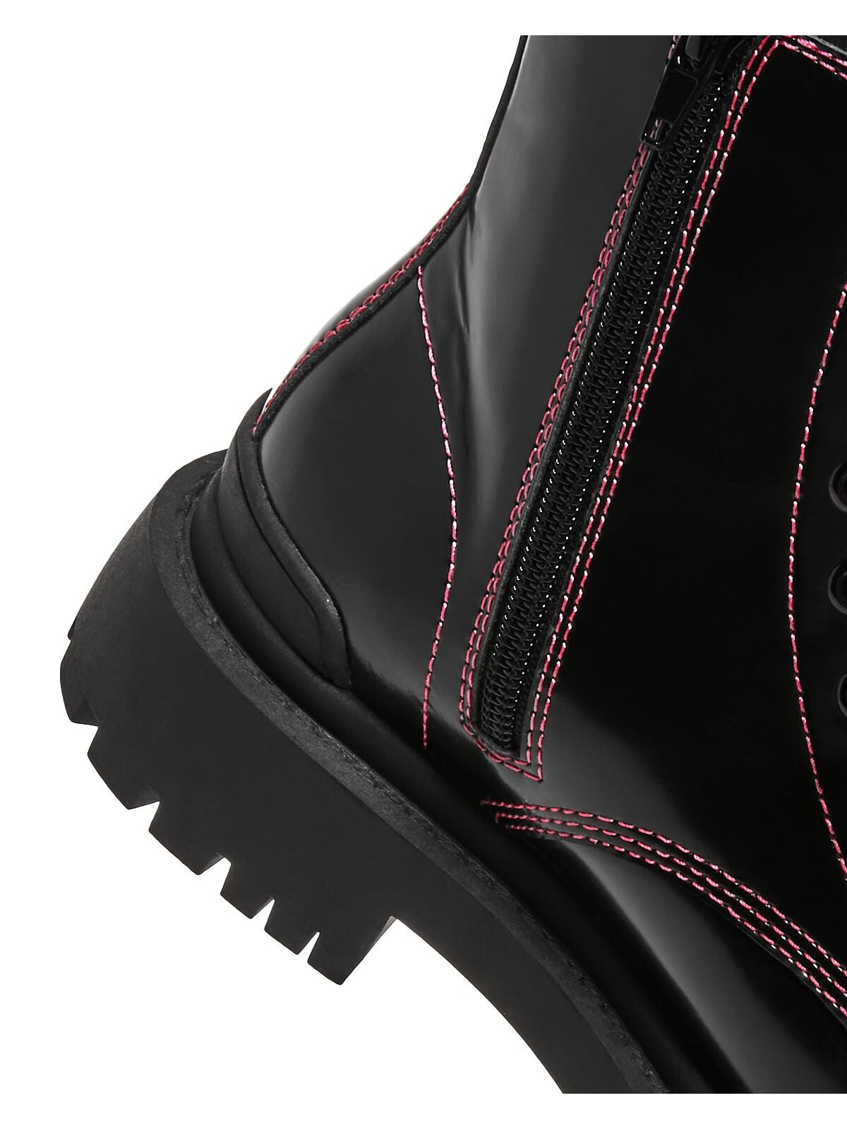AQUA Womens Black Pull Tab Lug Sole Lace Quinn Round Toe Block Heel Lace-Up Leather Combat Boots