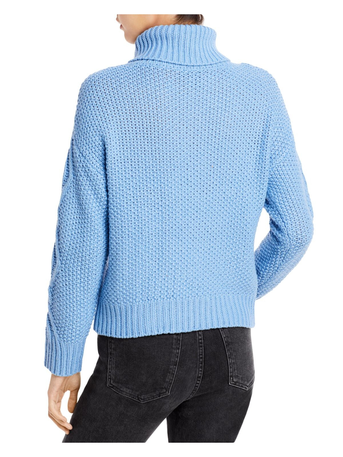 CLICHE' Womens Blue Long Sleeve Turtle Neck Sweater M