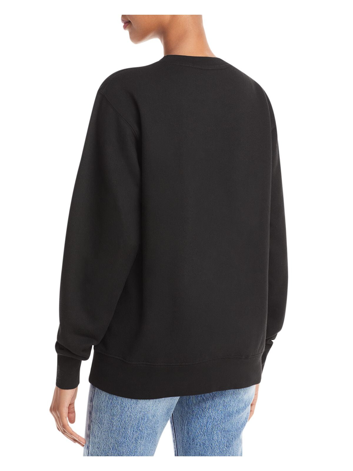 HYBRID APPAREL Womens Black Stretch Graphic Long Sleeve Crew Neck Sweatshirt Plus 2XL