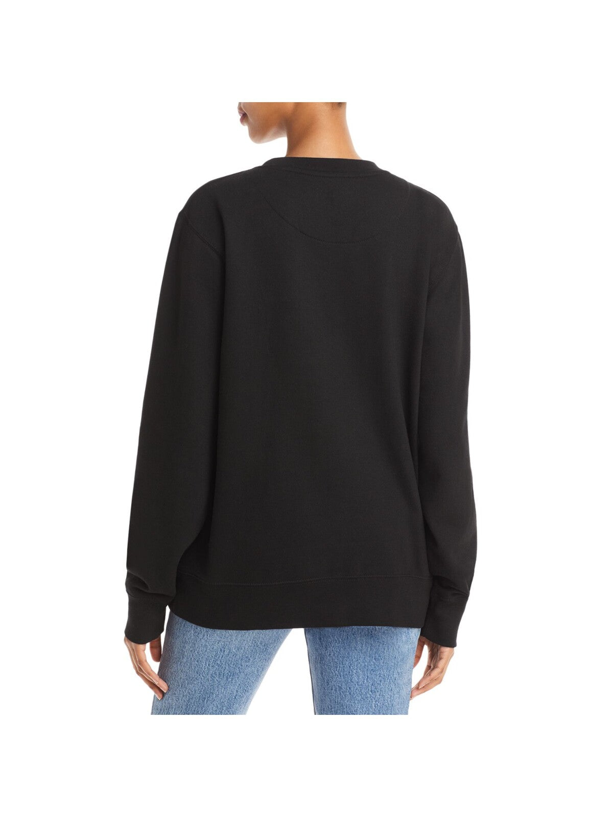 HYBRID APPAREL Womens Black Graphic Long Sleeve Crew Neck Sweatshirt 2XL