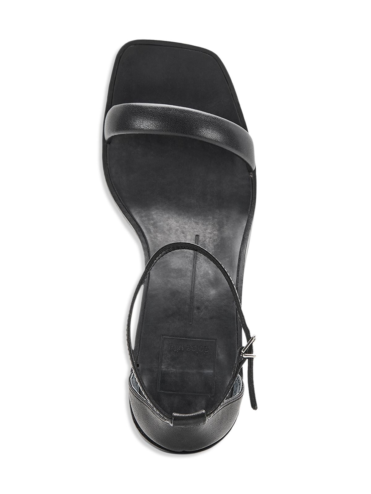 DOLCE VITA Womens Black Leopard Print Ankle Strap Fayla Square Toe Block Heel Buckle Leather Heeled Sandal 9.5