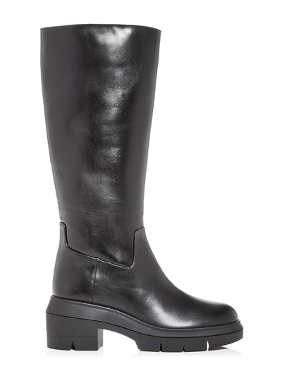 STUART WEITZMAN Womens Black Nora Round Toe Block Heel Leather Heeled Boots 10 B