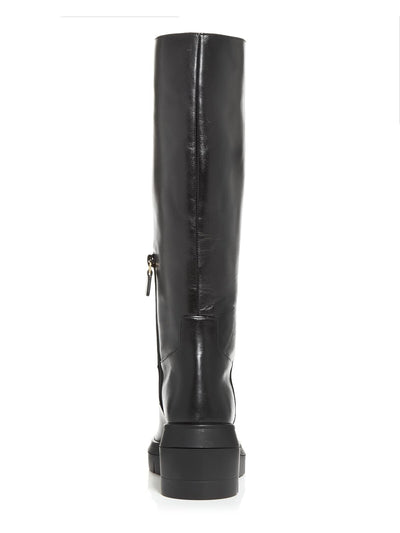 STUART WEITZMAN Womens Black Nora Round Toe Block Heel Leather Heeled Boots 10 B
