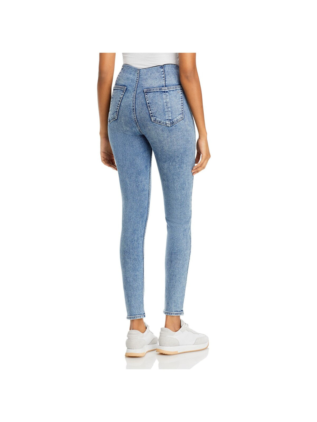 RAG & BONE Womens Blue Stretch Pocketed Skinny High Waist Jeans XL