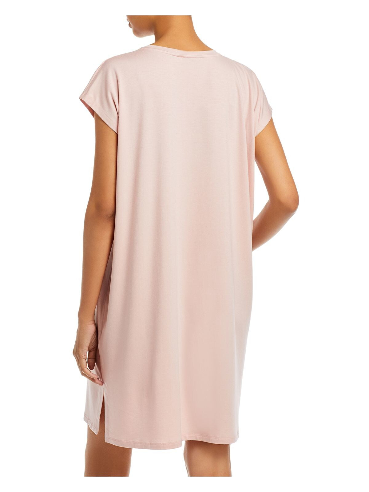 EILEEN FISHER Womens Pink Stretch Cap Sleeve V Neck Above The Knee Shift Dress S