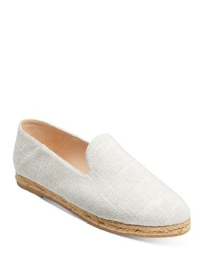 JACK ROGERS Womens Ivory Mixed Media Collapsible Back Padded Audrey Almond Toe Slip On Espadrille Shoes 8 M