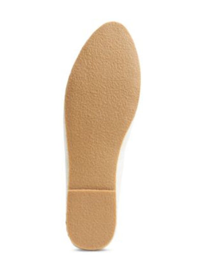 JACK ROGERS Womens Ivory Mixed Media Collapsible Back Padded Audrey Almond Toe Slip On Espadrille Shoes M
