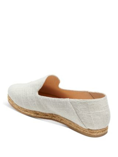 JACK ROGERS Womens Ivory Mixed Media Collapsible Back Padded Audrey Almond Toe Slip On Espadrille Shoes 8 M