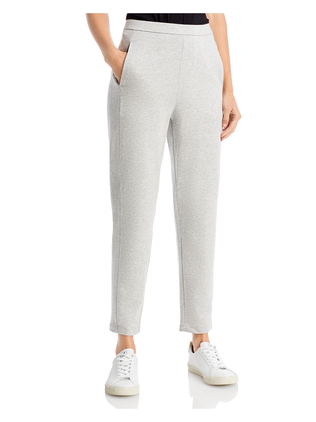 EILEEN FISHER Womens Gray Pocketed Pull-on Ankle Heather Pants M