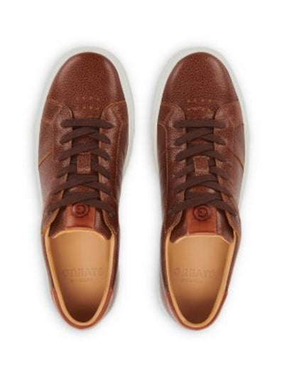 GREATS Mens Brown Pebbled Padded Royale Round Toe Lace-Up Leather Sneakers Shoes 7 M