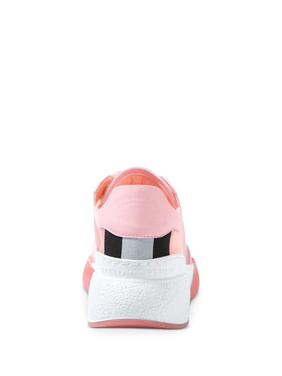 STELLAMCCARTNEY Womens Pink Translucent Logo Removable Insole Loop Round Toe Wedge Lace-Up Athletic Sneakers Shoes 35