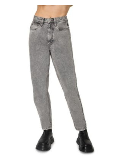 WEWOREWHAT Womens Denim Zippered High Rise Boyfriend Jeans