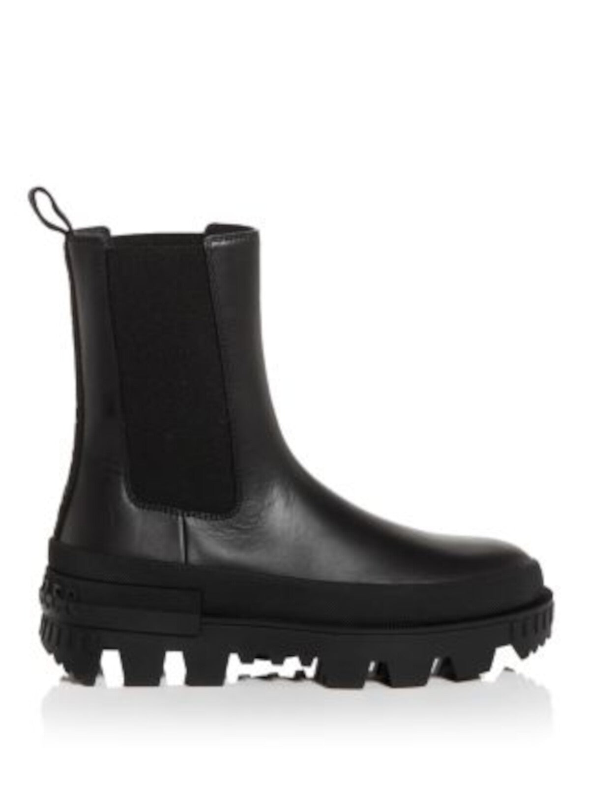 MONCLER Womens Black 2" Platform Pull Tab Goring Logo Coralyne Round Toe Dress Boots Shoes 36.5