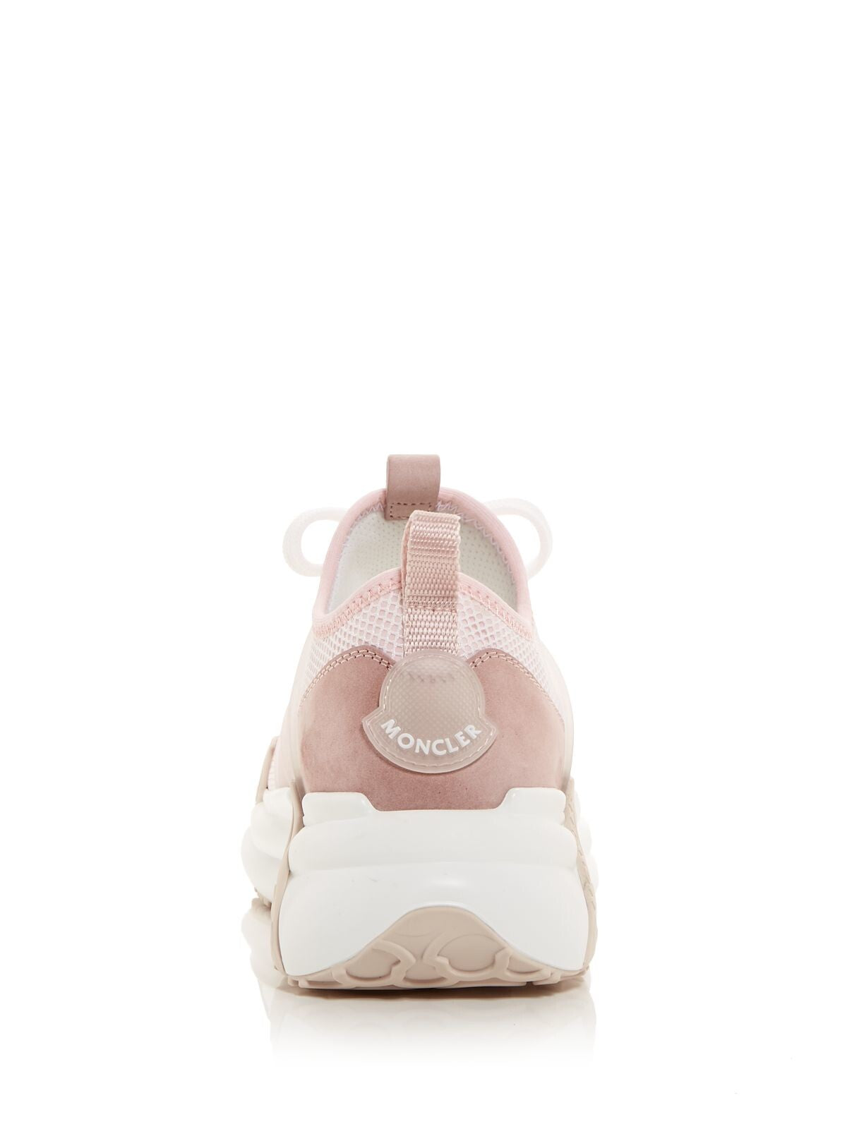 MONCLER Womens Pink Pull Tab Stretch Removable Insole Lunarove Round Toe Wedge Lace-Up Leather Athletic Sneakers 40.5