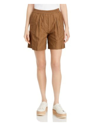 FABIANA FILIPPI Womens Brown Pocketed Elastic Waist Pull-on Shorts Shorts 40