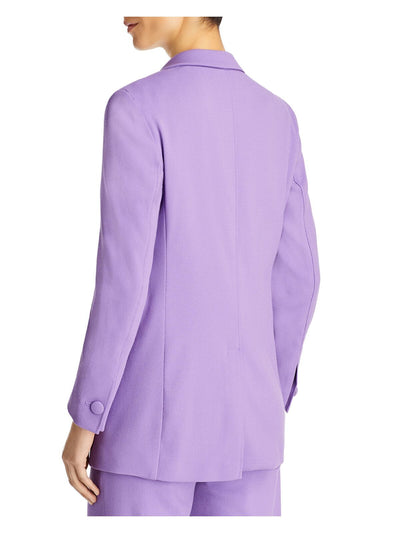 HUGO BOSS Womens Purple Pocketed Textured Lined Back Slit Wear To Work Blazer Jacket 12