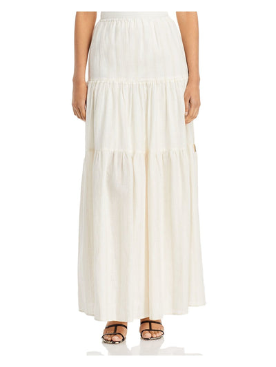 SIGNIFICANT OTHER Womens Ivory Tie Maxi Skirt 6