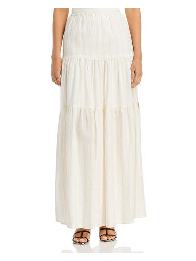 SIGNIFICANT OTHER Womens Tiered Skirt Lined Elastic Waist Tie Maxi Skirt