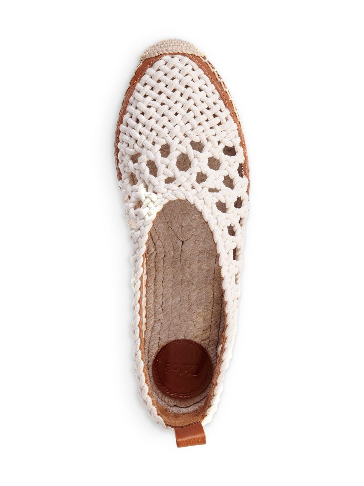 CHLOE Womens Beige Textured Pull Tab Woven Comfort Luccia Almond Toe Platform Slip On Espadrille Shoes 38