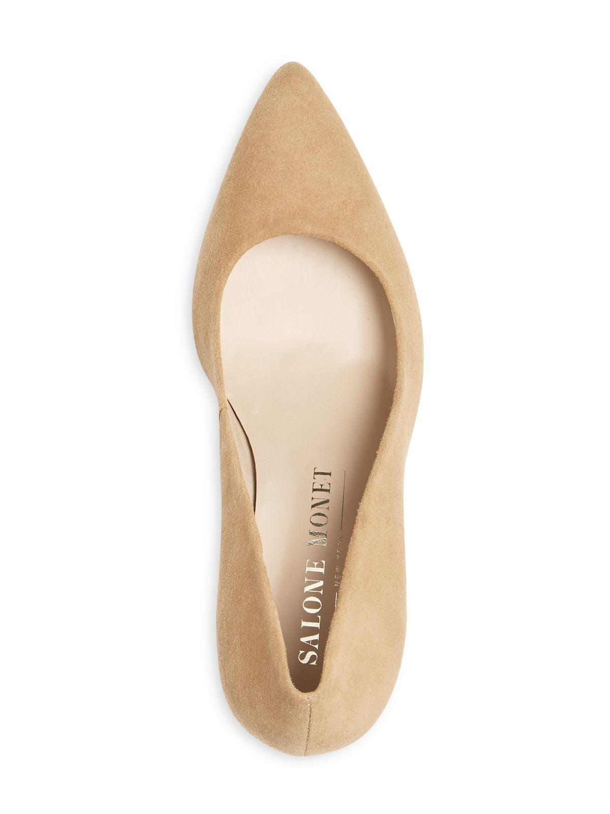 SALONE MONET Womens Beige Recessed 1/2" Platform Comfort Anita Almond Toe Stiletto Slip On Dress Pumps Shoes M