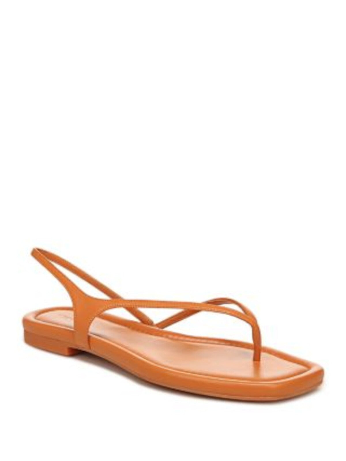 VINCE. Womens Orange Stretch Padded Deana Open Toe Slip On Leather Thong Sandals Shoes 11 M