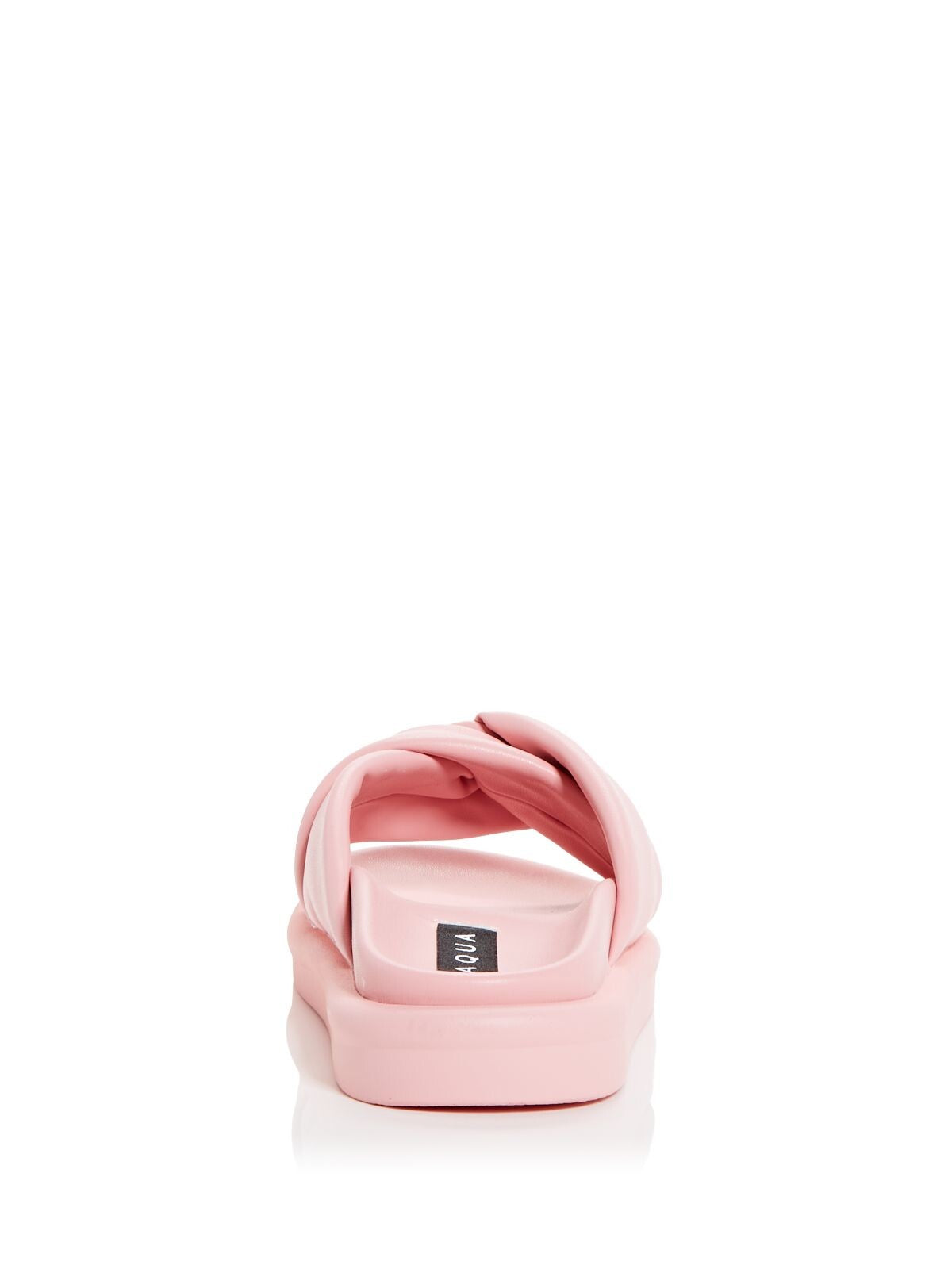 AQUA Womens Pink Knotted Comfort Ryle Round Toe Platform Slip On Slide Sandals Shoes 10 M