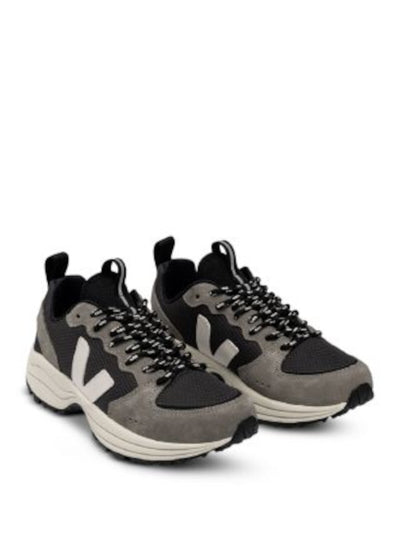 VEJA Mens Gray Mixed Media Logo Accent Heel Pull-Tab Padded Perforated Venturi Round Toe Wedge Lace-Up Sneakers Shoes 42