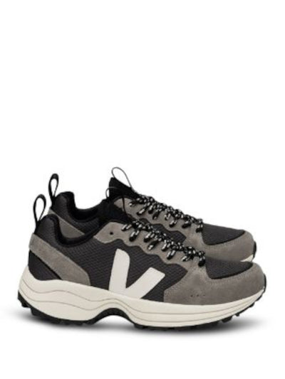 VEJA Mens Gray Mixed Media Logo Accent Heel Pull-Tab Padded Perforated Venturi Round Toe Wedge Lace-Up Sneakers Shoes 42