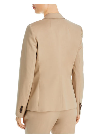 LAFAYETTE 148 NEW YORK Womens Beige Pocketed Wear To Work Blazer Jacket 12