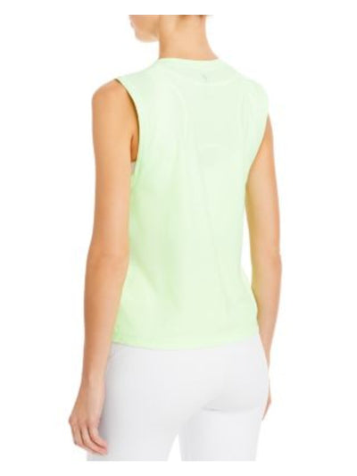 ALL ACCESS Womens Green Sleeveless Crew Neck Tank Top L