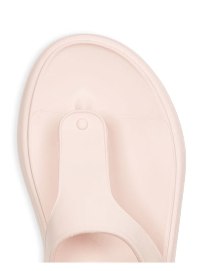 STUART WEITZMAN Womens Pink Comfort Stuflex Round Toe Wedge Slip On Thong Sandals Shoes M