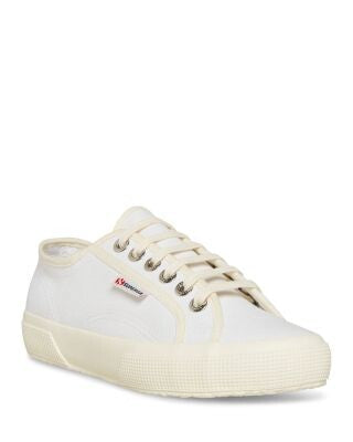 SUPERGA Womens White Comfort Logo 2750 Emrata Round Toe Platform Lace-Up Athletic Sneakers Shoes 10