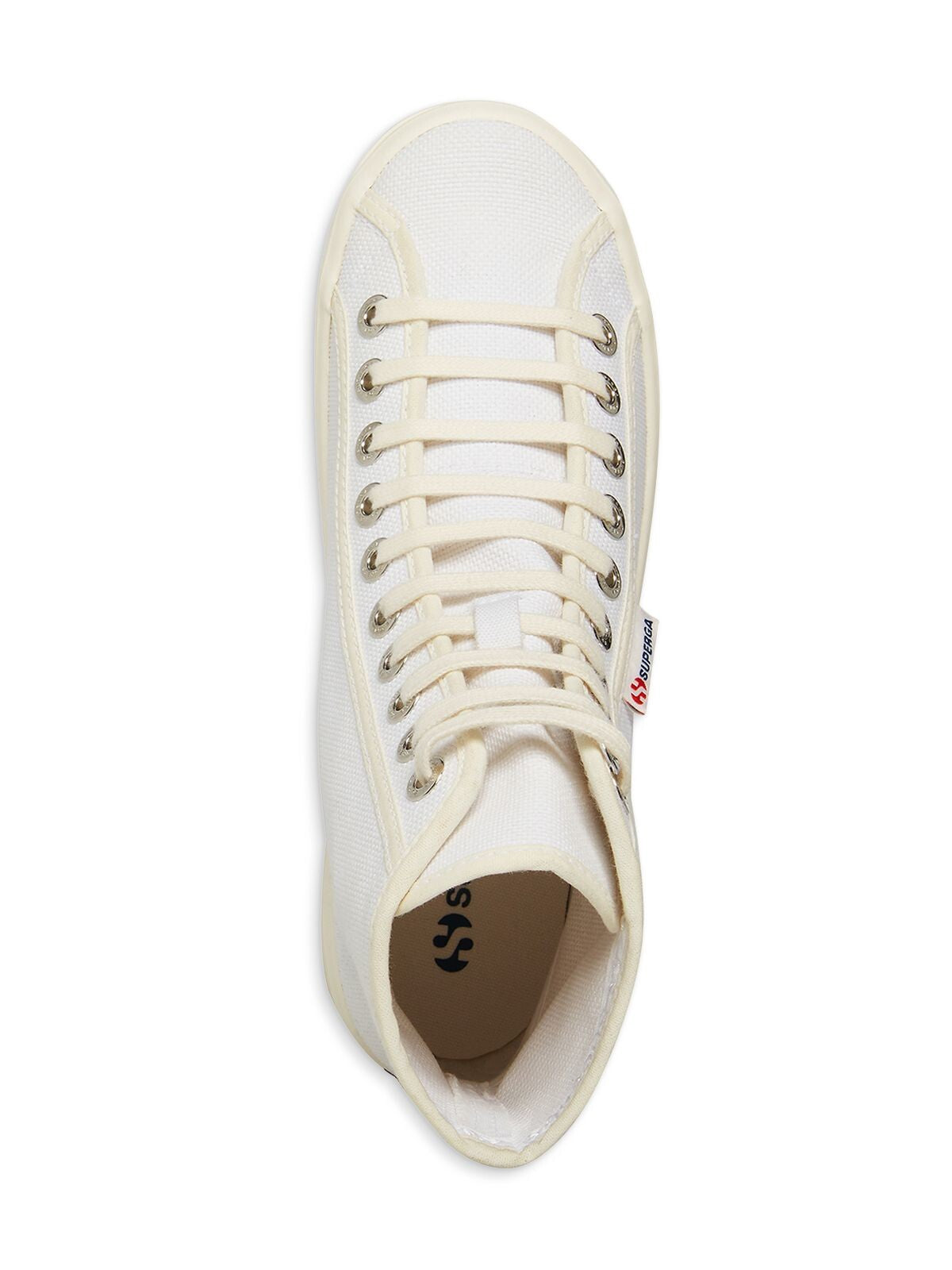 SUPERGA Womens White Logo Comfort 2636 Alpina Emrata Round Toe Platform Lace-Up Athletic Sneakers Shoes 9