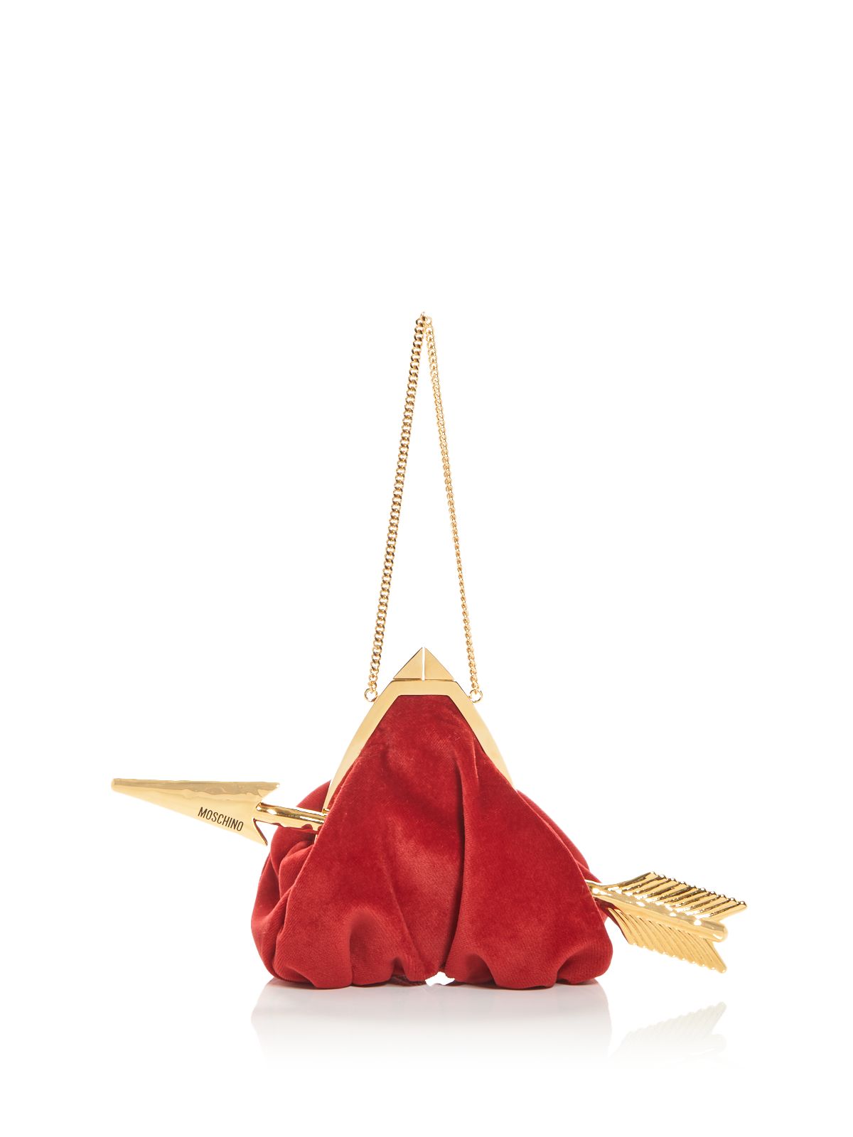 MOSCHINO Women's Red Solid Single Strap Clutch Handbag Purse