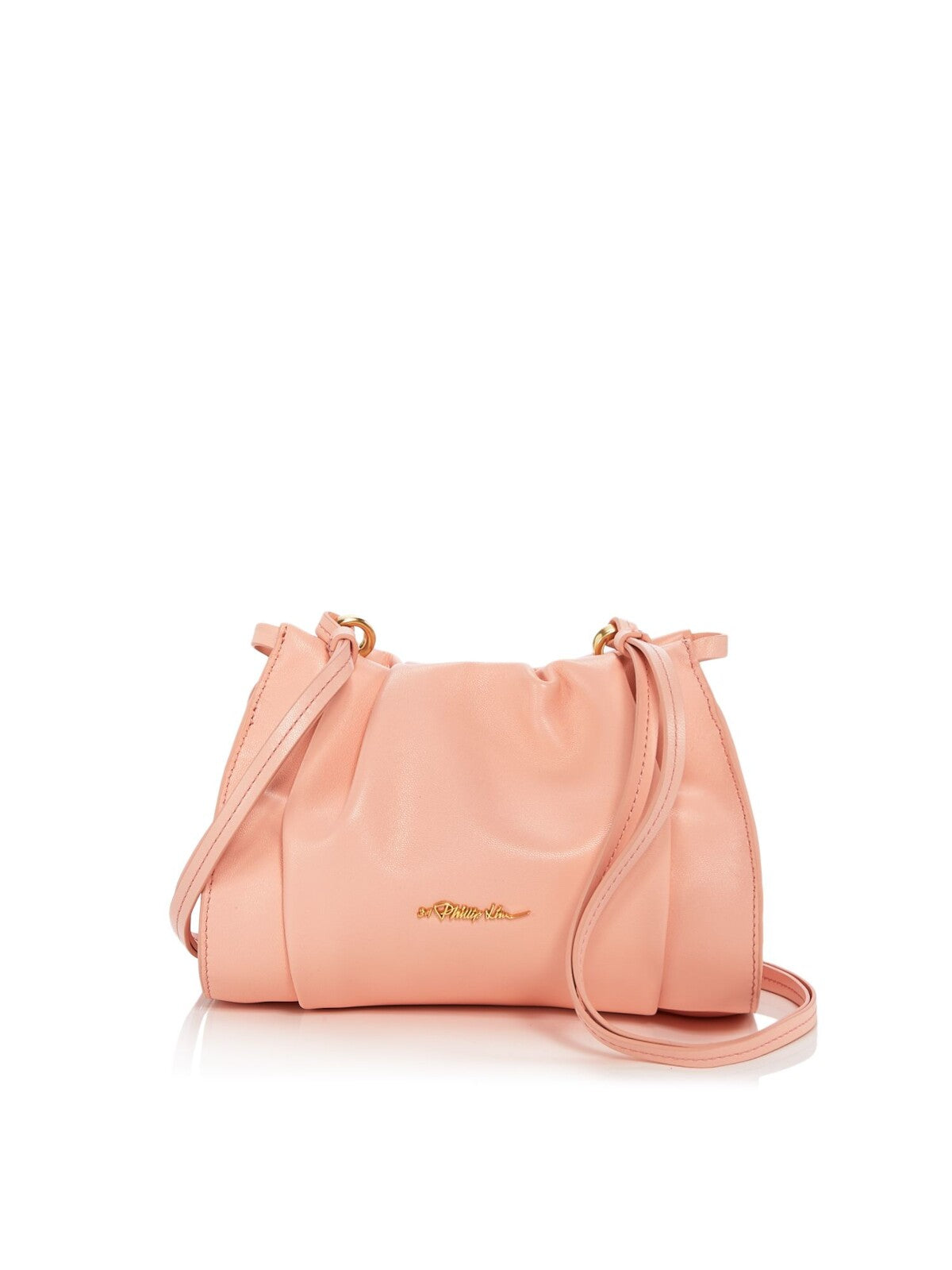 PHILLIP LIN Women's Pink Ruched Solid Single Strap Crossbody Handbag Purse