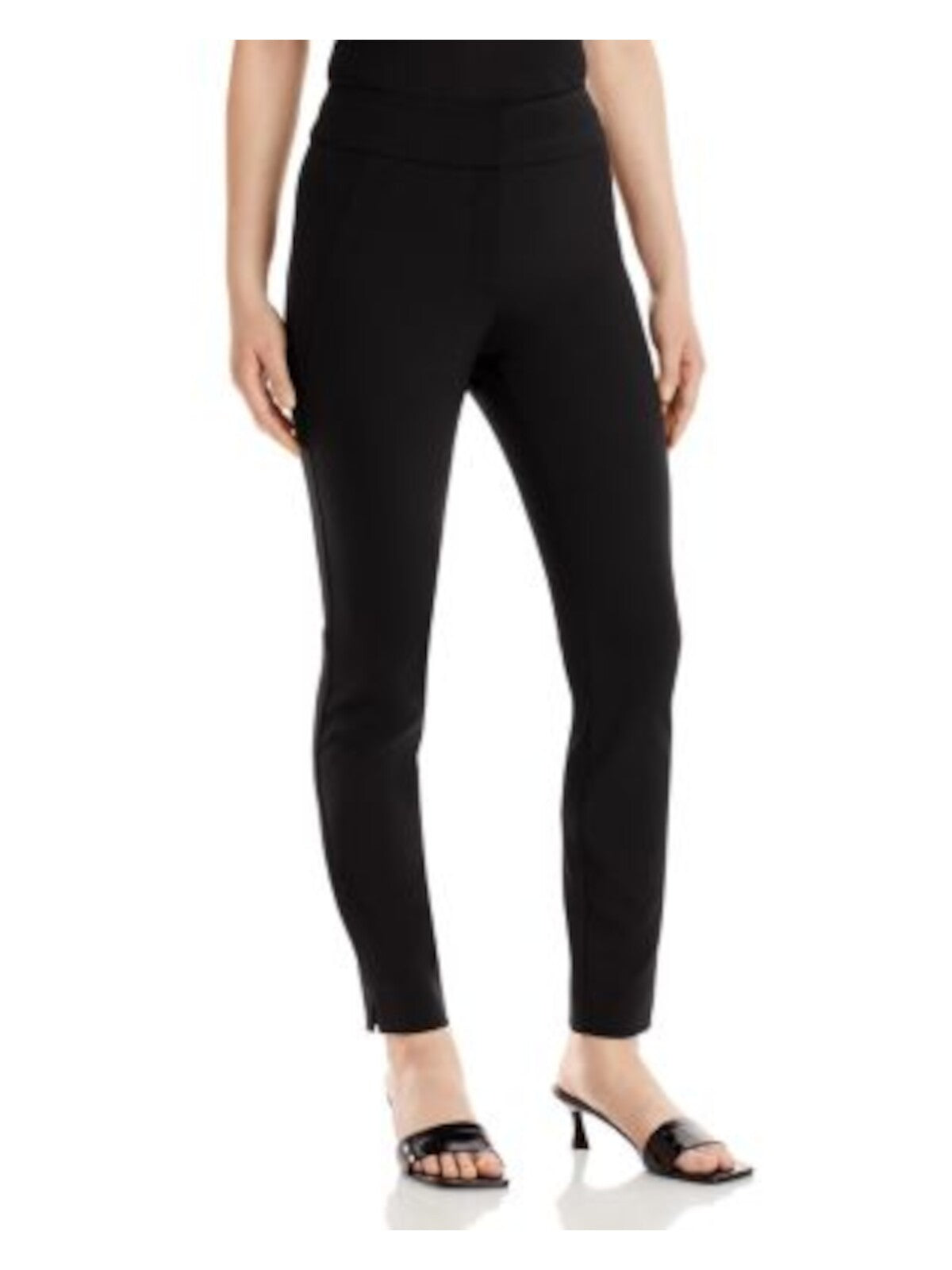 LAFAYETTE 148 NEW YORK Womens Black Zippered Hook And Bar Closure Stretch Sli Wear To Work Skinny Pants 8