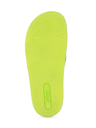 PRINCE Womens Green Logo Comfort Prism Round Toe Platform Slip On Slide Sandals Shoes