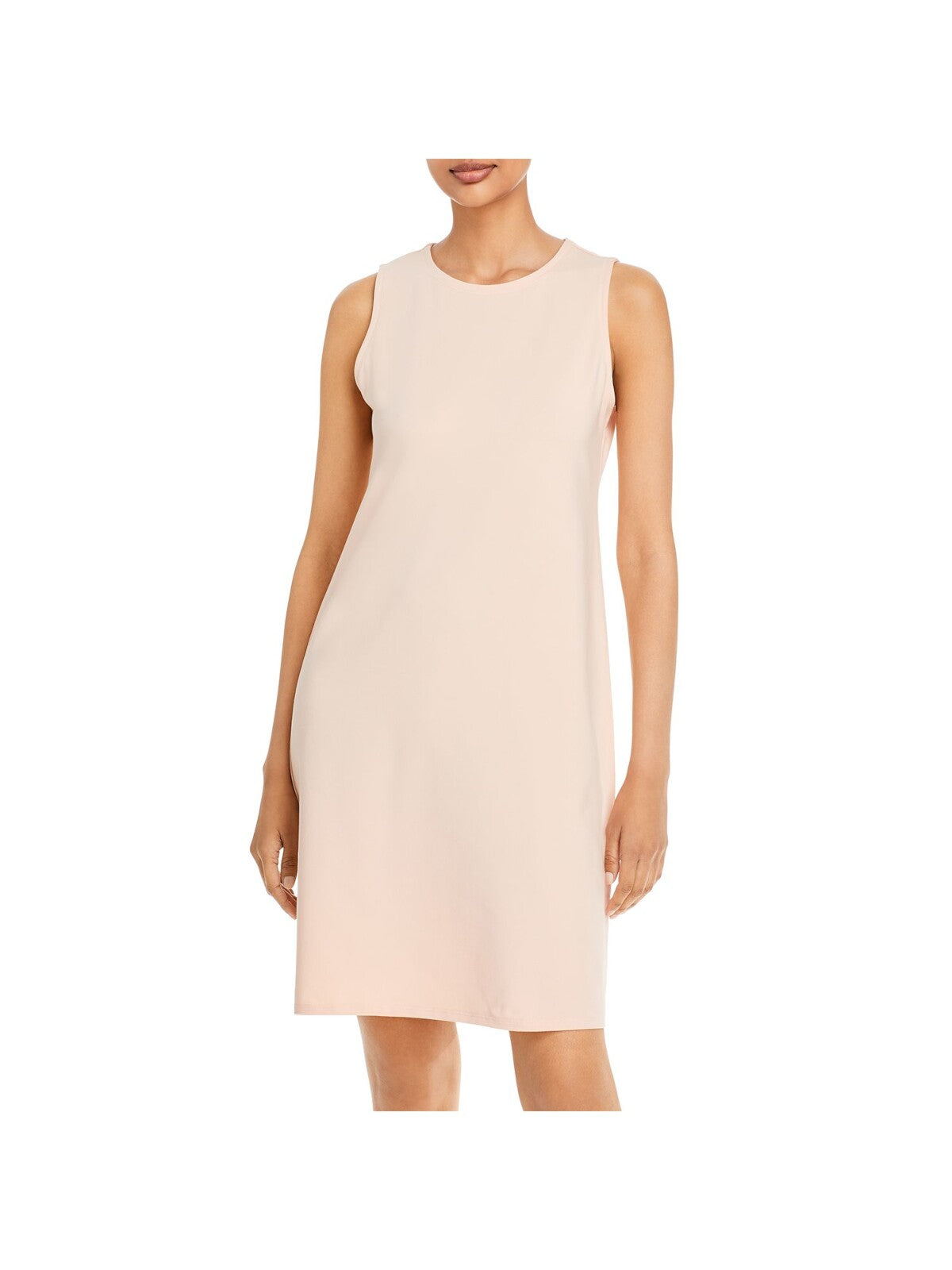EILEEN FISHER Womens Pink Unlined Pullover Sleeveless Crew Neck Above The Knee Sheath Dress XS