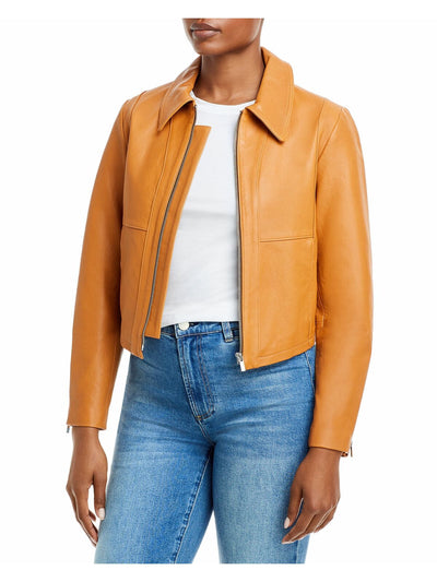 REBECCA TAYLOR Womens Zippered Lined Buckle Detail Paneled Jacket