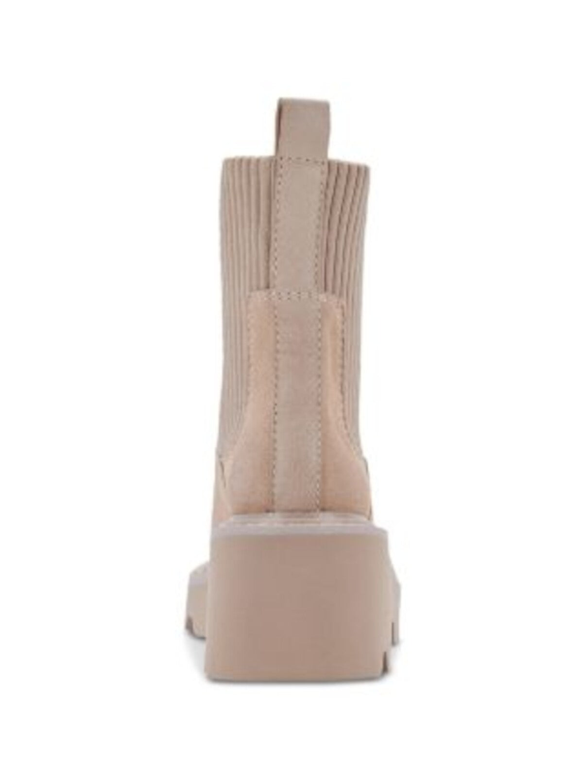 DOLCE VITA Womens Beige 1" Platform Stretch Upper Lug Sole Padded Hoven H2o Almond Toe Wedge Booties 8 M