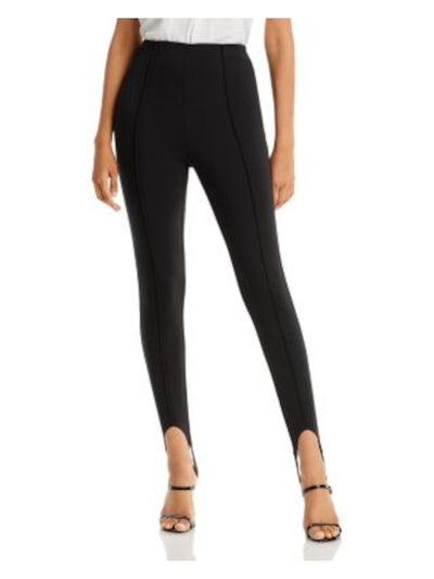 WAYF Womens Black Zippered Pleated Foot Stirrups Skinny Leggings XL