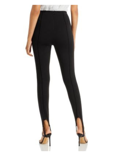 WAYF Womens Black Zippered Pleated Foot Stirrups Skinny Leggings XL