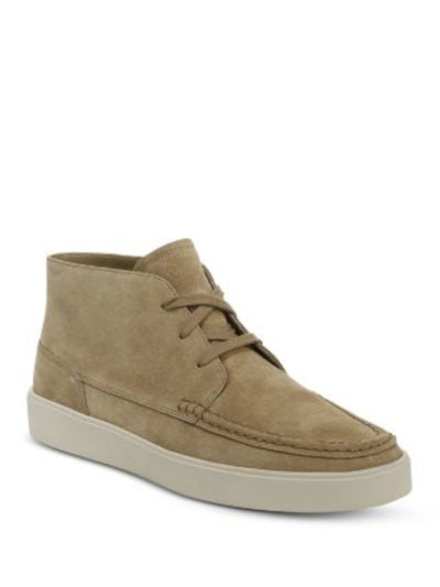 VINCE. Mens Beige Logo Apron Toe Padded Tacoma Round Toe Platform Lace-Up Suede Sneakers Shoes 11 M